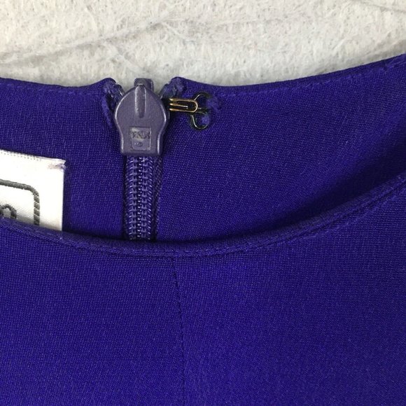 Vintage Silk Dress Womens 4 Purple Career Event Occasion Wedding Cocktail Formal - Picture 9 of 16